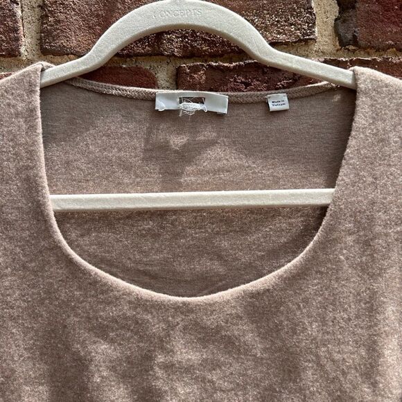 VINCE $165 Cozy Scoop Neck Top Long sleeve womens medium NEW - Picture 3 of 6